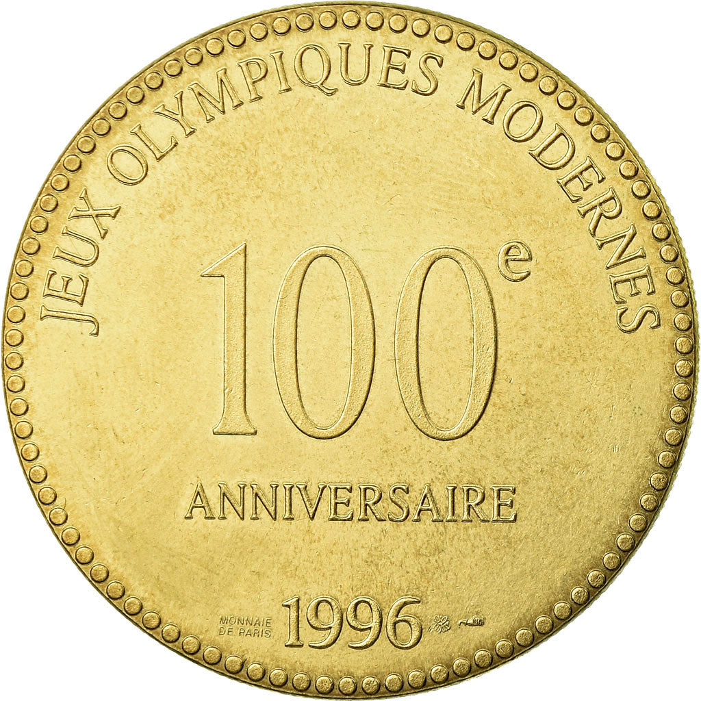 France, Medal, 100ème Anniversaire des Jeux Olympiques, P. de Coubertin, 1996