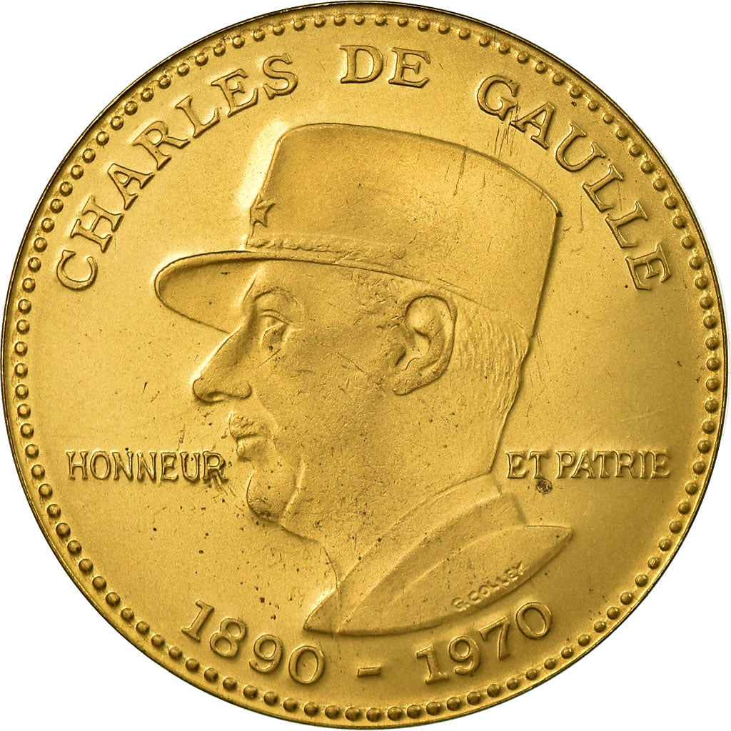 France, Medal, Cinquantenaire de La Libération, De Gaulle, 1994, Colley