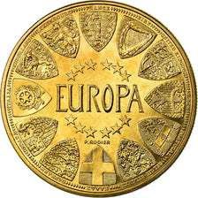 France, Medal, Europa, Projet, 1991, Jimenez, MS(65-70), Gilt Bronze