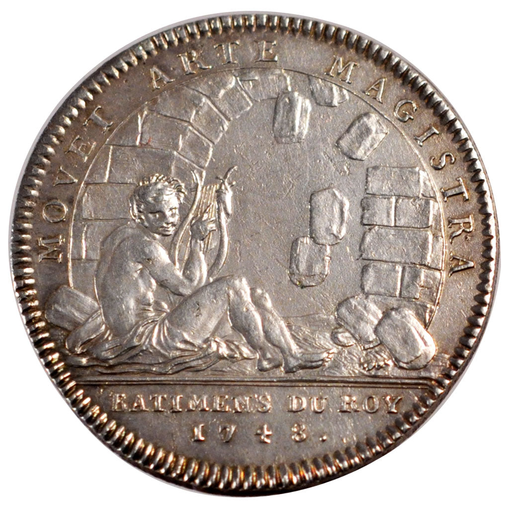 France, Royal, Token, 1748, MS(60-62), Silver, Feuardent #manque, 8.00