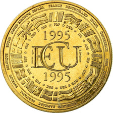 France, Médaille, Ecu Europa, 1995, Jimenez, SPL, Gilt Bronze