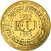 France, Médaille, Ecu Europa, 1995, Jimenez, SPL, Gilt Bronze