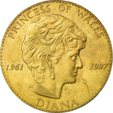 United Kingdom , Medal, La Princesse Diana, 1997, MS(63), Gilt Bronze