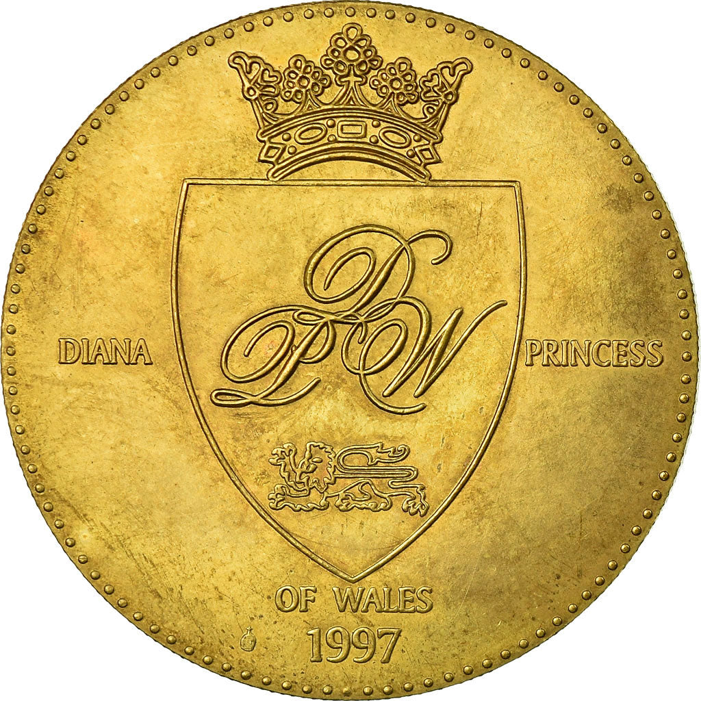 United Kingdom , Medal, La Princesse Diana, 1997, MS(63), Gilt Bronze