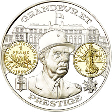 France, Medal, 2000 Ans d'Histoire Monétaire, Franc Semeuse, MS(65-70), Silver