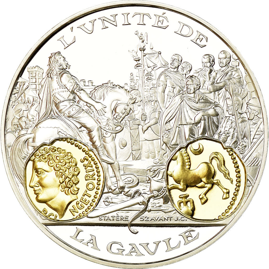 France, Medal, Histoire Monétaire, Statère Vercingétorix, MS(65-70), Silver