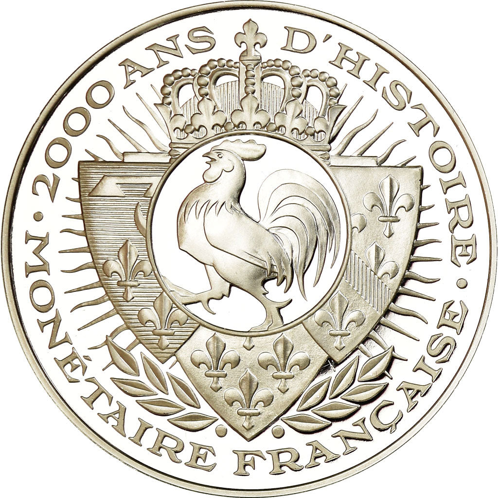 France, Medal, 2000 Ans d'Histoire Monétaire, Agnel d'Or, MS(65-70), Silver