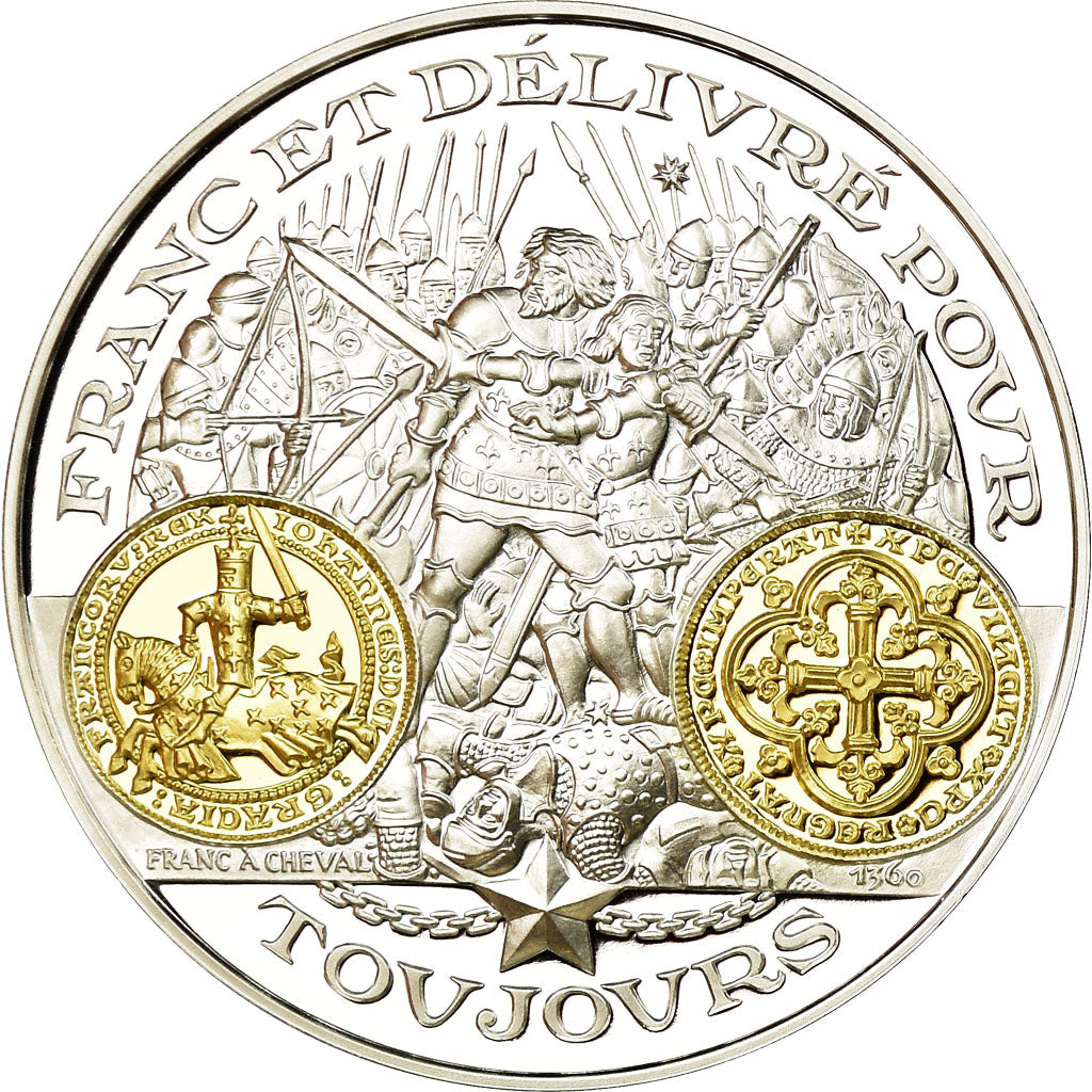 France, Medal, Histoire Monétaire, Franc à Cheval, MS(65-70), Silver