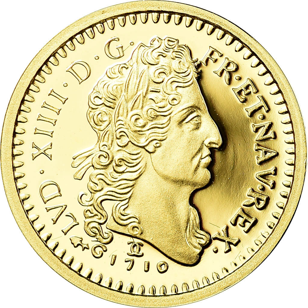 France, Médaille, Reproduction, Louis d'Or au Soleil 1710, Louis XIV, FDC, Or