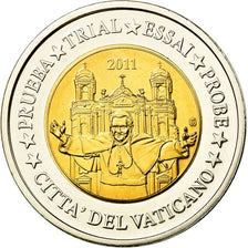 Vatican, Medal, 2 E, Essai-Trial Benoit XVI, 2011, MS(65-70), Bi-Metallic