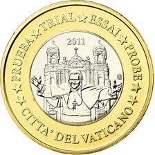 Vatican, Medal, 1 E, Essai-Trial Benoit XVI, 2011, MS(65-70), Bi-Metallic