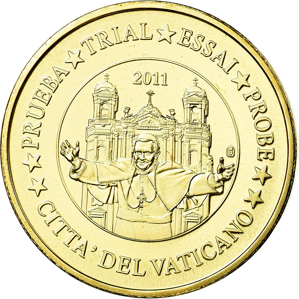 Vatican, Medal, 50 C, Essai-Trial Benoit XVI, 2011, MS(65-70), Brass