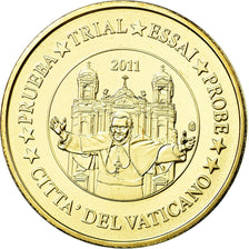 Vatican, Medal, 50 C, Essai-Trial Benoit XVI, 2011, MS(65-70), Brass