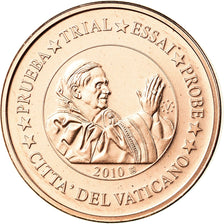 Vatican, Medal, 1 C, Essai-Trial Benoit XVI, 2010, MS(65-70), Copper