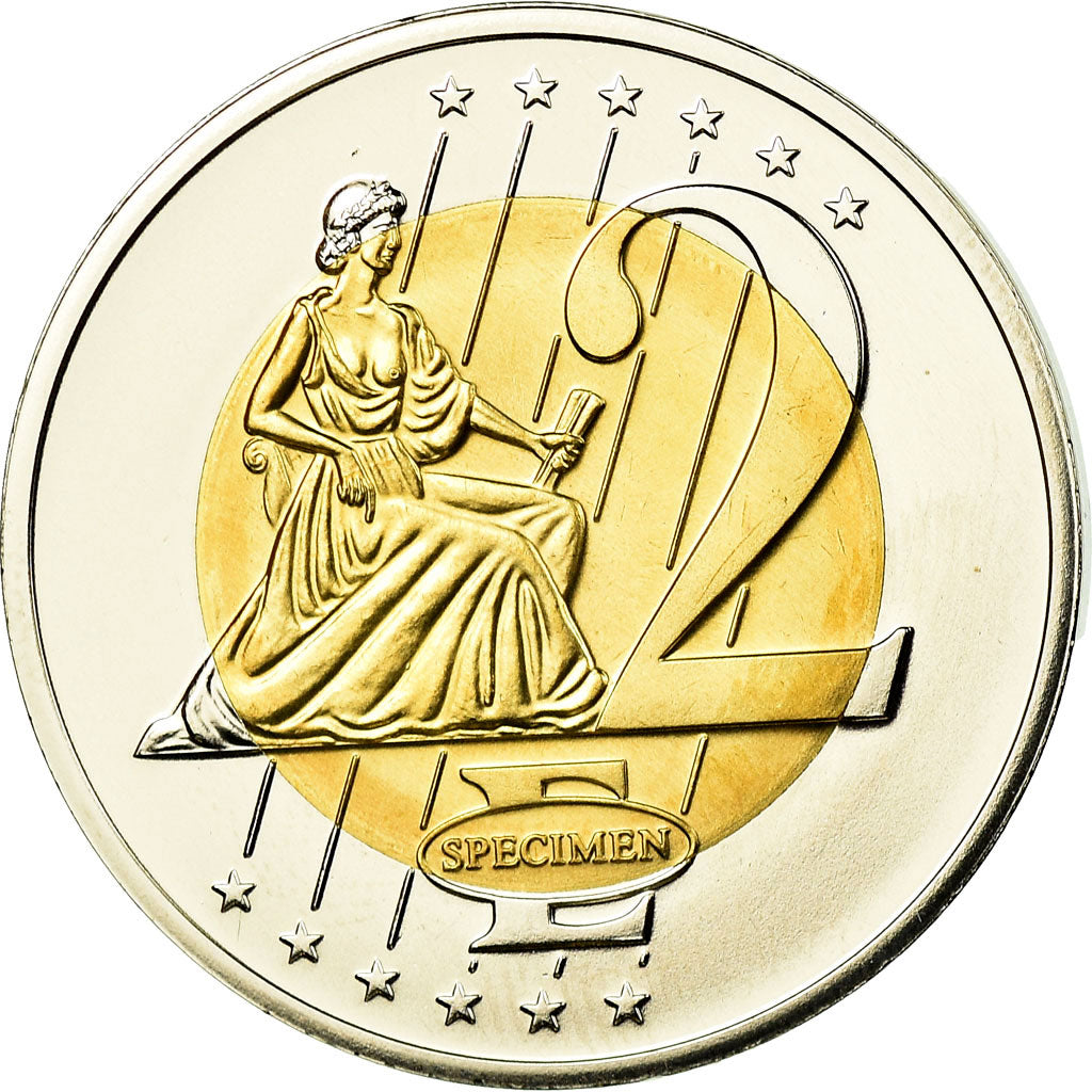 Vatican, Medal, 2 E, Essai-Trial Jean Paul II, 2002, MS(65-70), Bi-Metallic