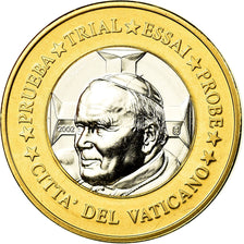 Vaticano, Medal, 1 E, Essai-Trial Jean Paul II, 2002, MS(65-70), Bimetálico
