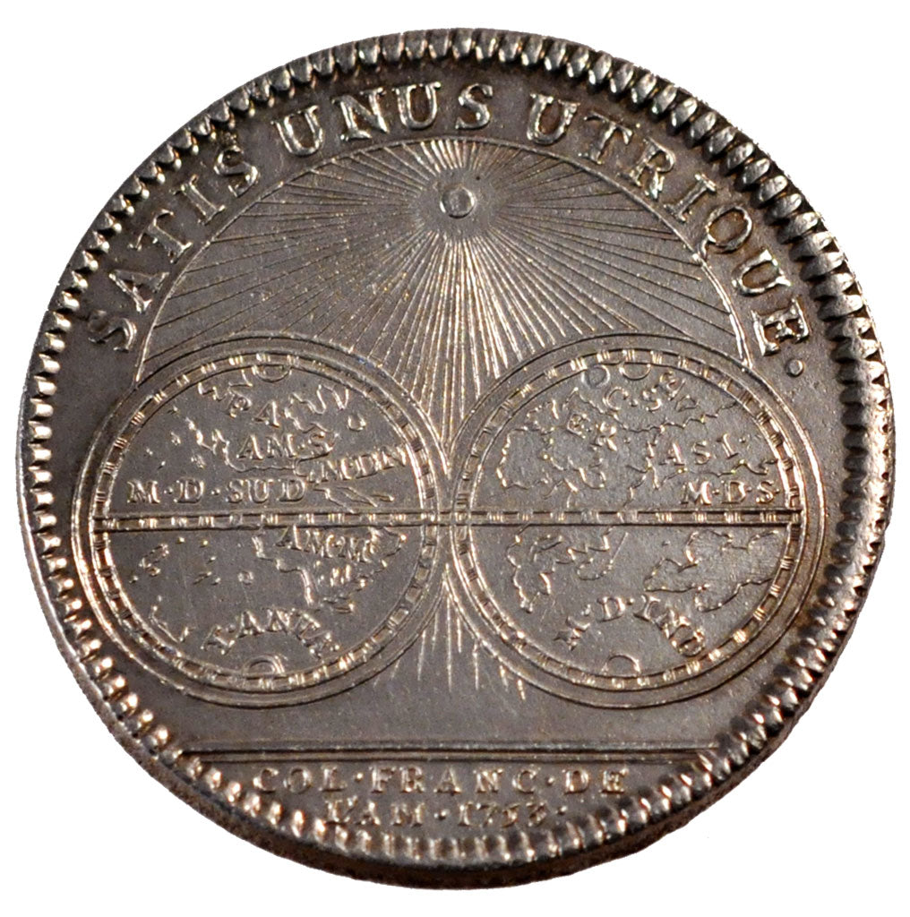 France, Royal, Token, 1753, AU(55-58), Silver, Feuardent #1562, 7.98