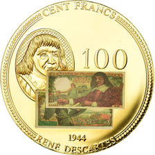 France, Medal, Les Anciens Francs, 100 Francs René Descartes, 2009, MS(65-70)