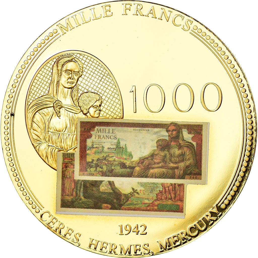 France, Medal, Les Anciens Francs, 1000 Francs Cérès, 2009, MS(65-70), Copper