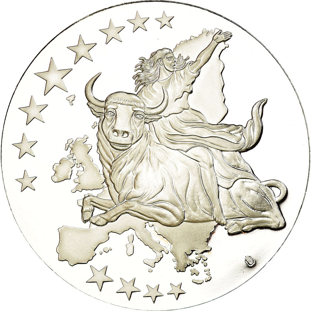 Portugal, Medal, Monnaies européennes, 2002, MS(65-70), Copper Plated Silver