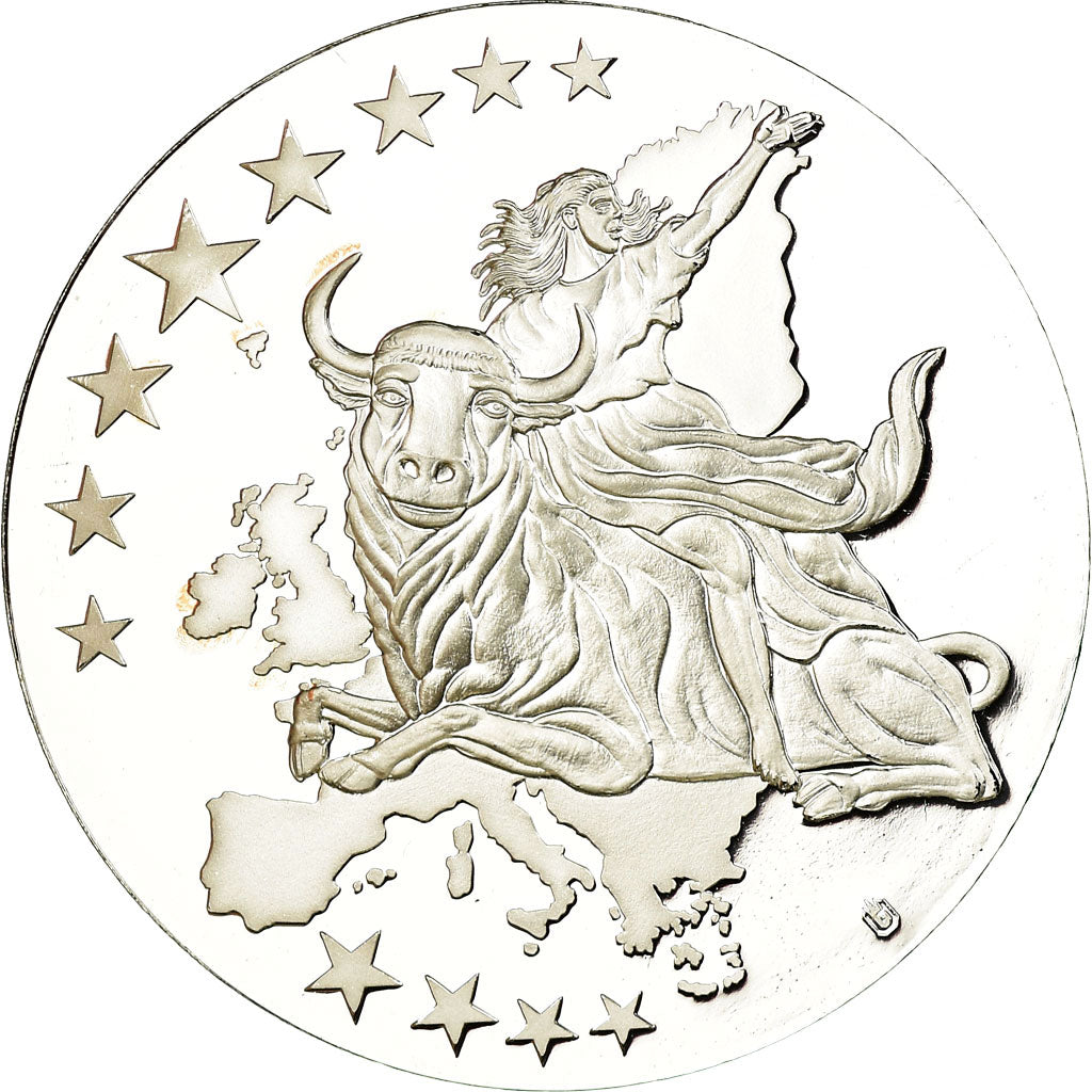 Netherlands, Medal, Monnaies européennes, 2002, MS(65-70), Copper Plated Silver