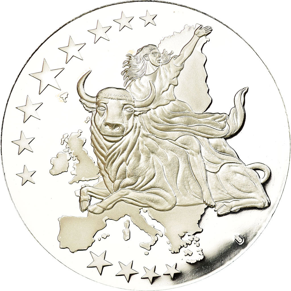 Spain, Medal, Monnaies européennes, 2002, MS(65-70), Copper Plated Silver