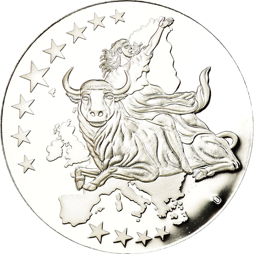 Germany, Medal, Monnaies européennes, 2002, MS(65-70), Copper Plated Silver