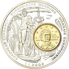 Grecja, Medal, Monnaies européennes, 2002, MS(65-70), Miedź platerowana