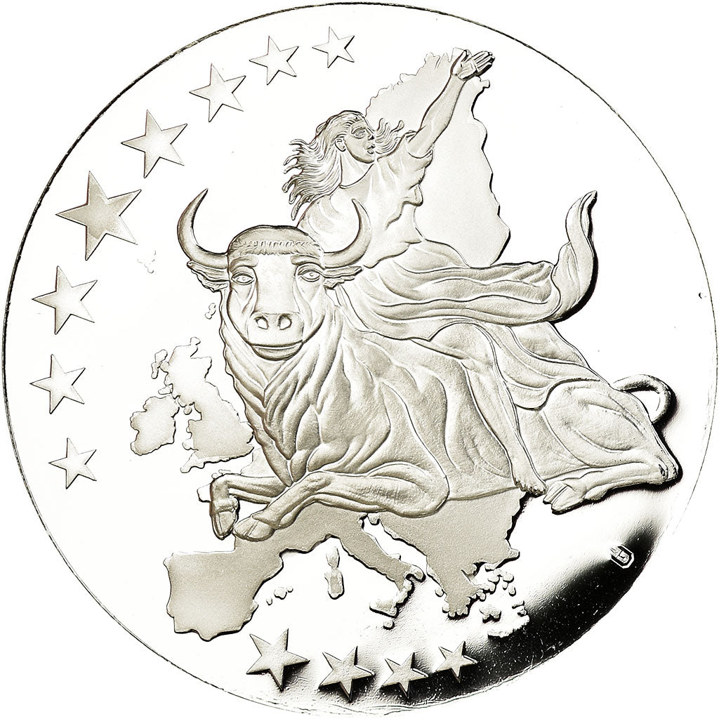 Grèce, Médaille, Monnaies européennes, 2002, FDC, Cuivre plaqué Argent