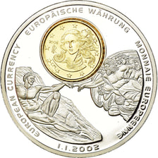 Italy, Medal, Monnaies européennes, 2002, MS(65-70), Copper Plated Silver