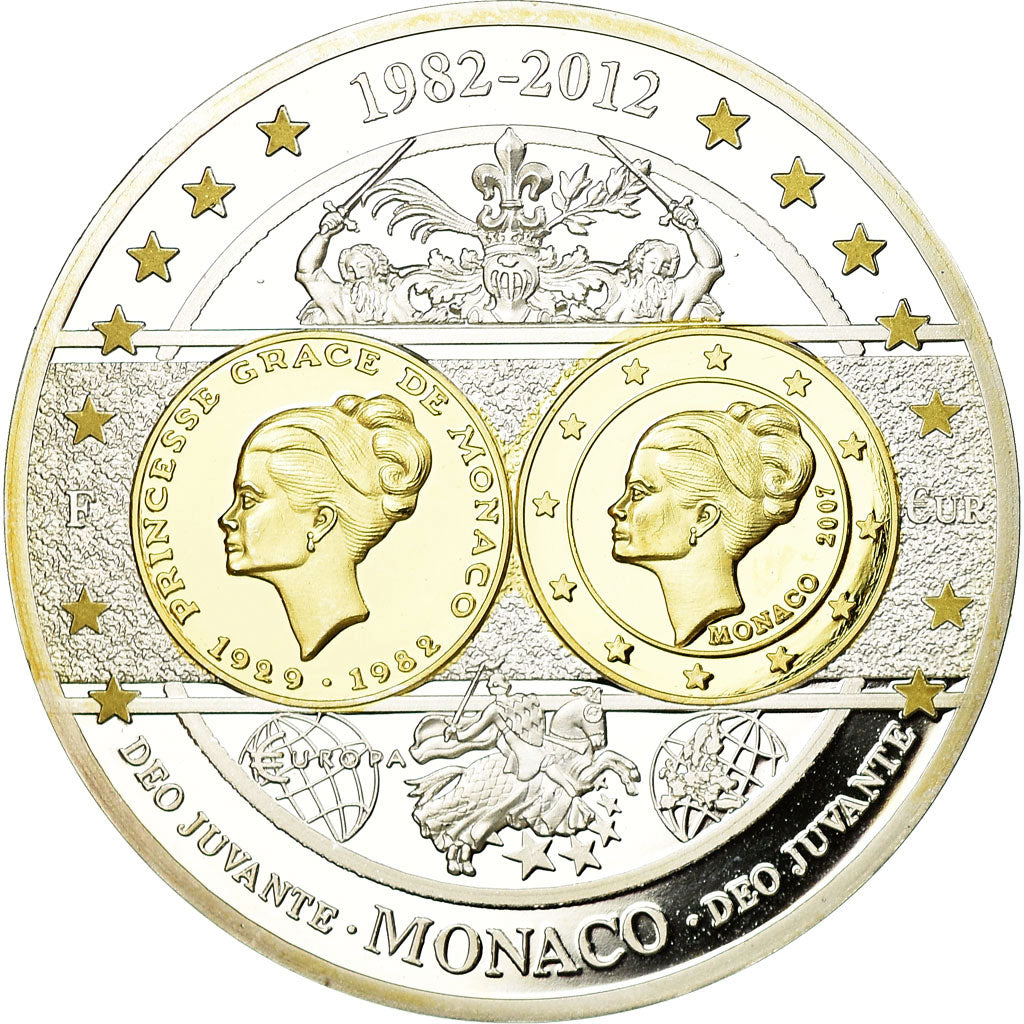 Monaco, Medal, Pièces Commémoratives d'Europe, 2012, MS(65-70), Copper Plated