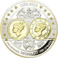 Monaco, Medal, Pièces Commémoratives d'Europe, 2012, MS(65-70), Copper Plated