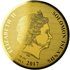 Coin, Solomon Islands, Elizabeth II, Indian Head, 10 Dollars, 2017, MS(64), Gold
