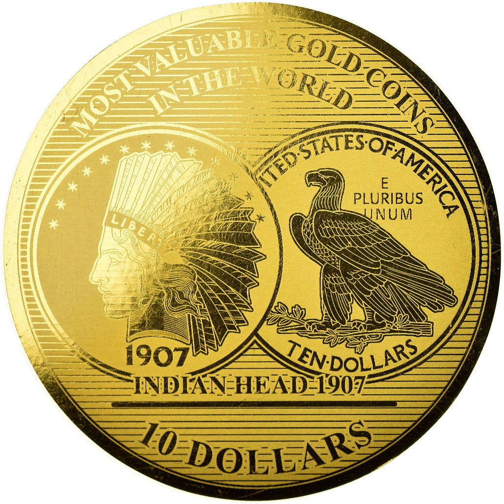 Coin, Solomon Islands, Elizabeth II, Indian Head, 10 Dollars, 2017, MS(64), Gold