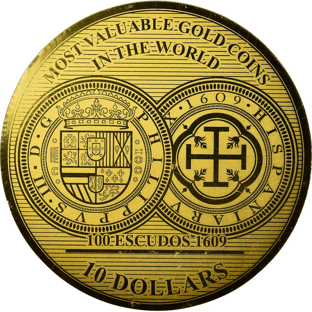 Moneda, Islas Salomón, Elizabeth II, 100 Escudos, 10 Dollars, 2017, SC+, Oro