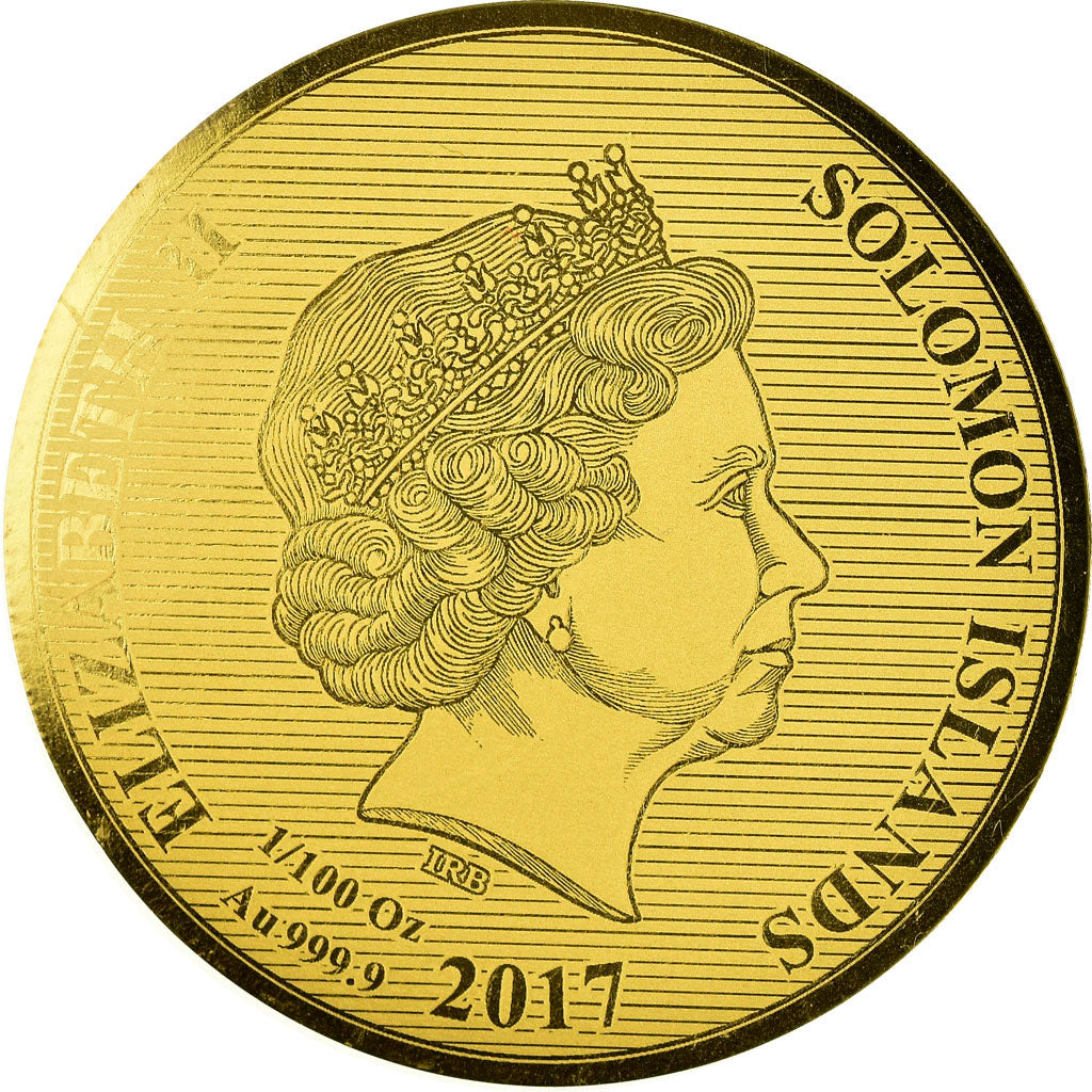 Coin, Solomon Islands, Elizabeth II, Gold Stater, 10 Dollars, 2017, MS(64), Gold