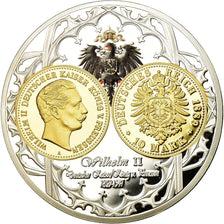 Niemcy, Medal, Wilhelm II, 10 Mark, MS(65-70), Miedź platerowana srebrem