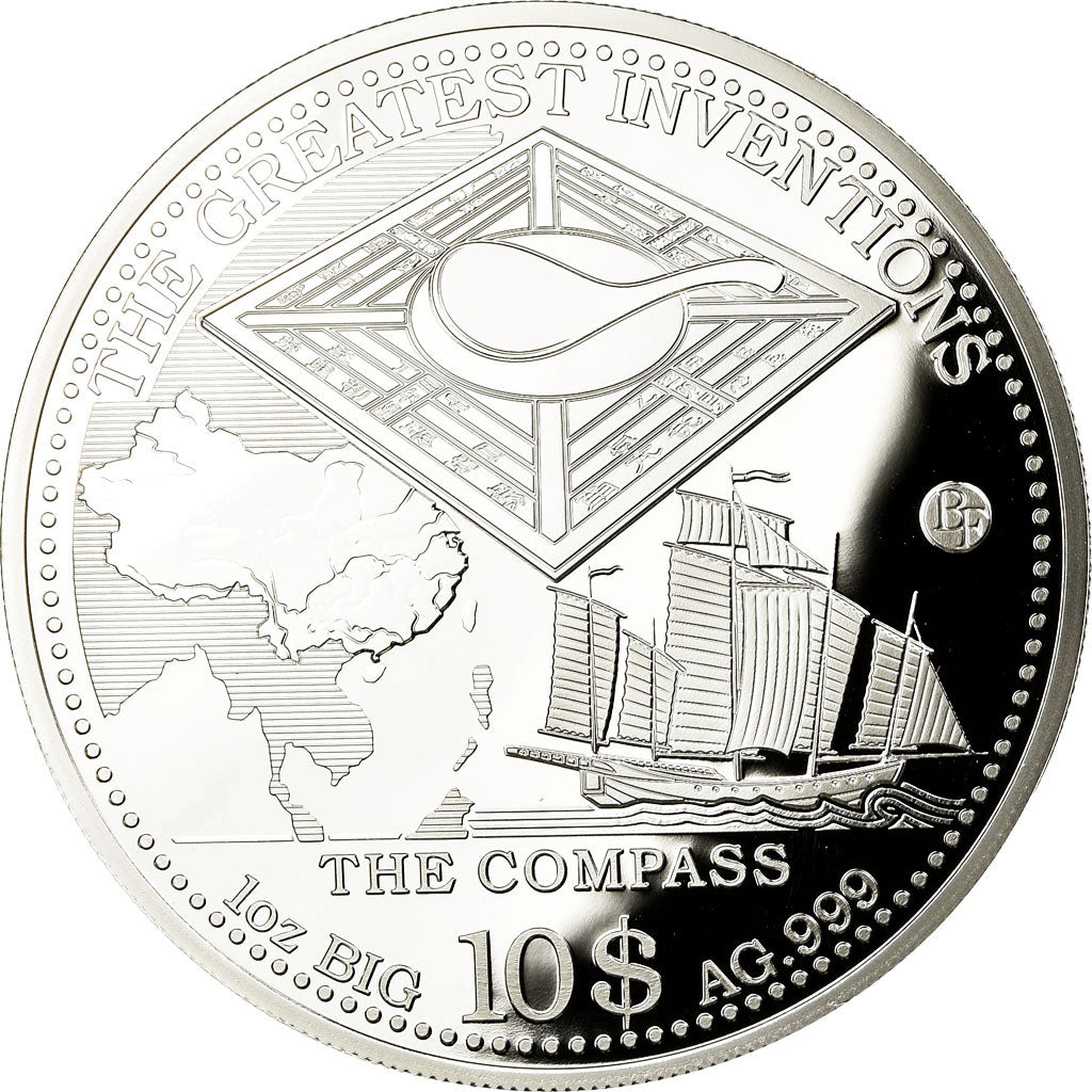 Coin, Solomon Islands, Elizabeth II, The Compass, 10 Dollars, 2014, MS(65-70)
