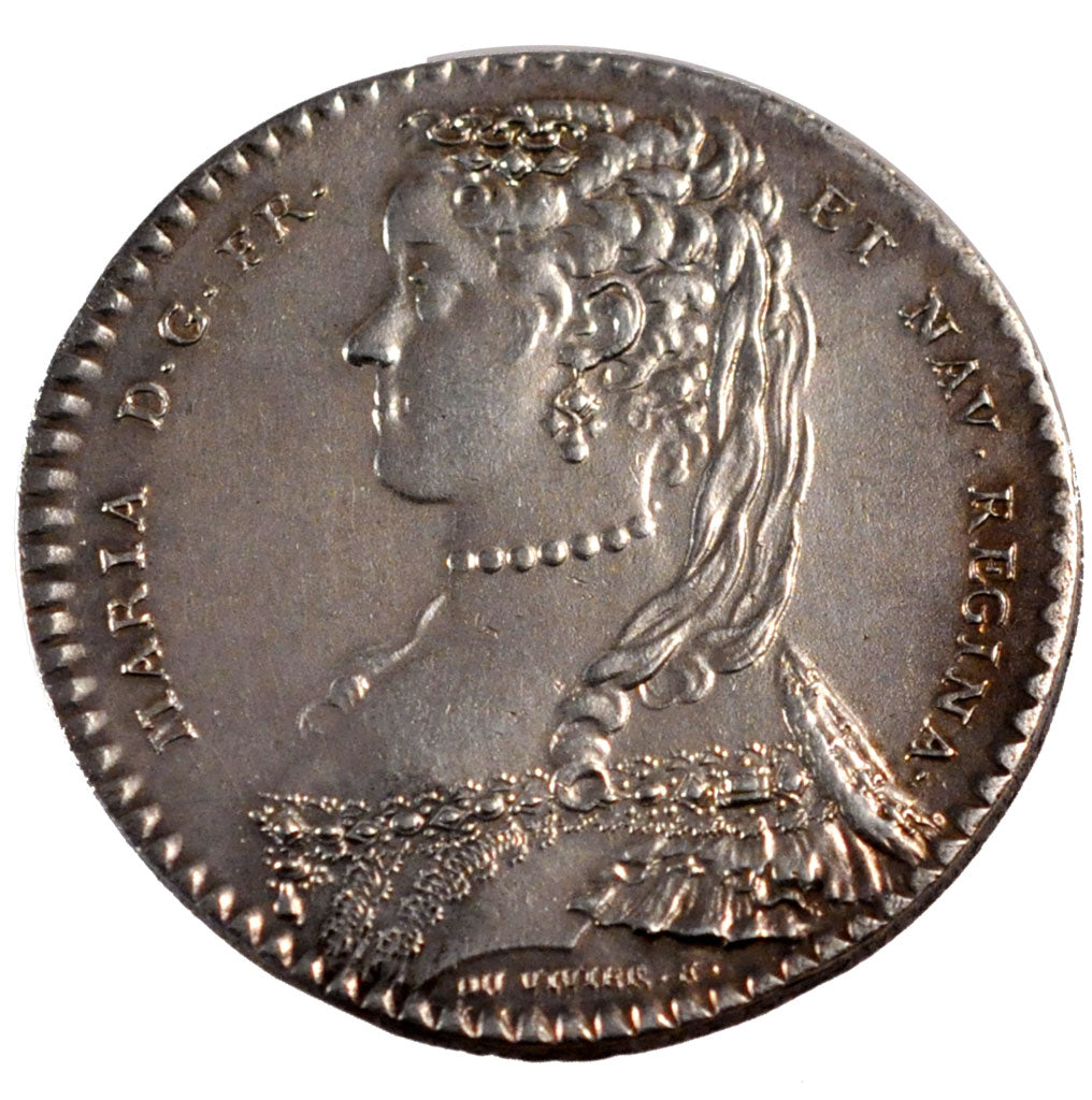 France, Royal, Token, 1745, MS(60-62), Silver, Feuardent #manque, 7.20