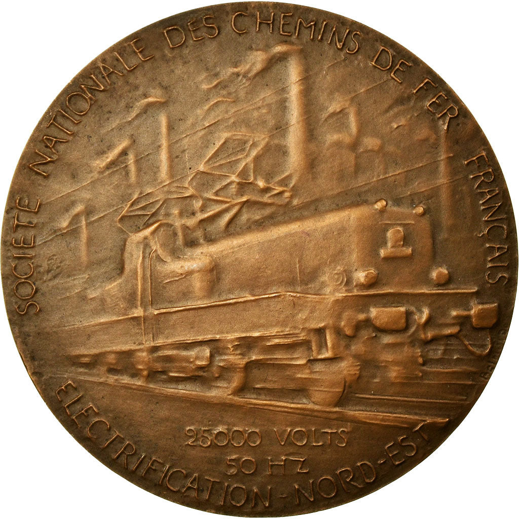 Francia, medaglia, Société Nationale des Chemins de Fer Français, 1955