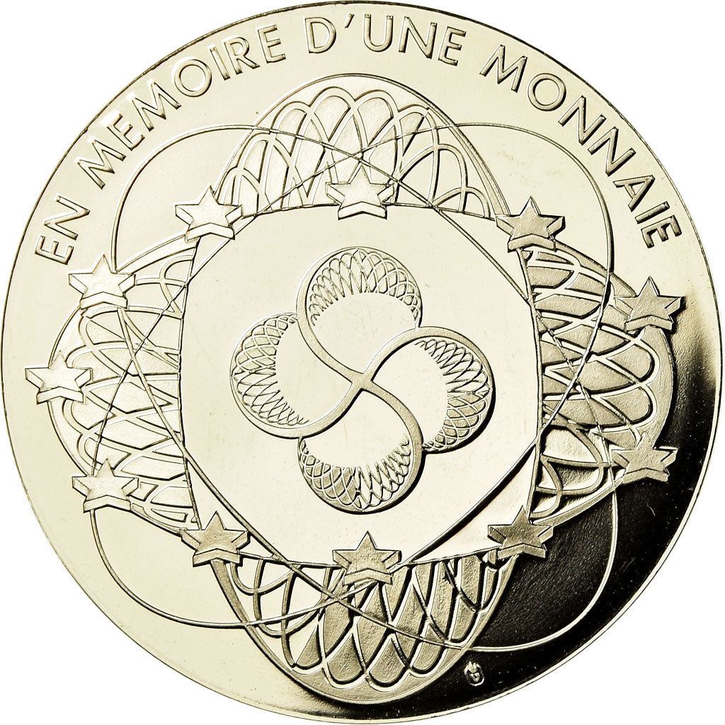 France, Medal, En Mémoire d'une Monnaie, 10 Francs Voltaire, MS(65-70), Copper