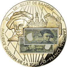 Frankrijk, Medaille, En Mémoire d'une Monnaie, 50 francs Quentin de la Tour