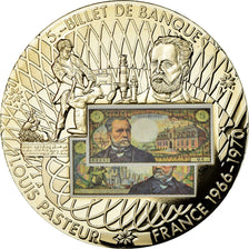 France, Médaille, En Mémoire d'une Monnaie, 5 francs Pasteur, FDC, Cuivre
