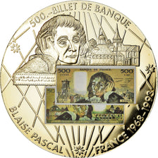 France, Médaille, En Mémoire d'une Monnaie, 500 Francs Pascal, FDC, Cuivre