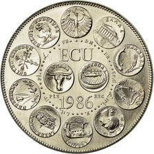 Francia, medalla, Ecu Europa, Marianne, 1986, Rodier, FDC, Cobre - níquel