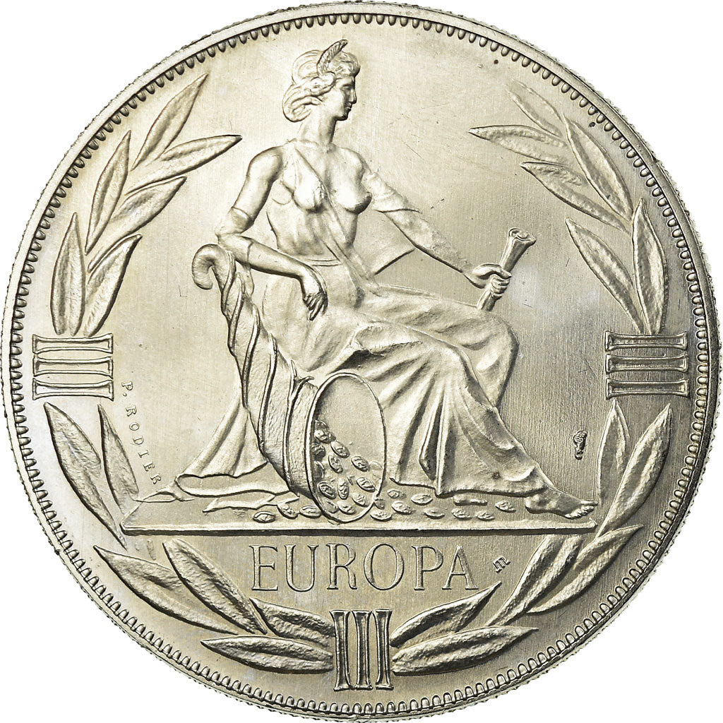 Francja, Medal, Ecu Europa, Europe Assise, 1981, Rodier, MS(65-70)