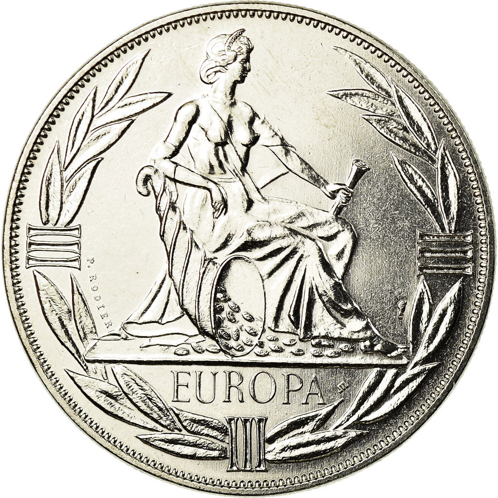 France, Medal, Ecu Europa, Europe Assise, 1980, Rodier, MS(65-70), Copper-nickel