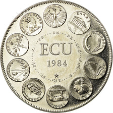 Francja, Medal, Ecu Europa, Europe Assise, 1984, Rodier, MS(65-70)