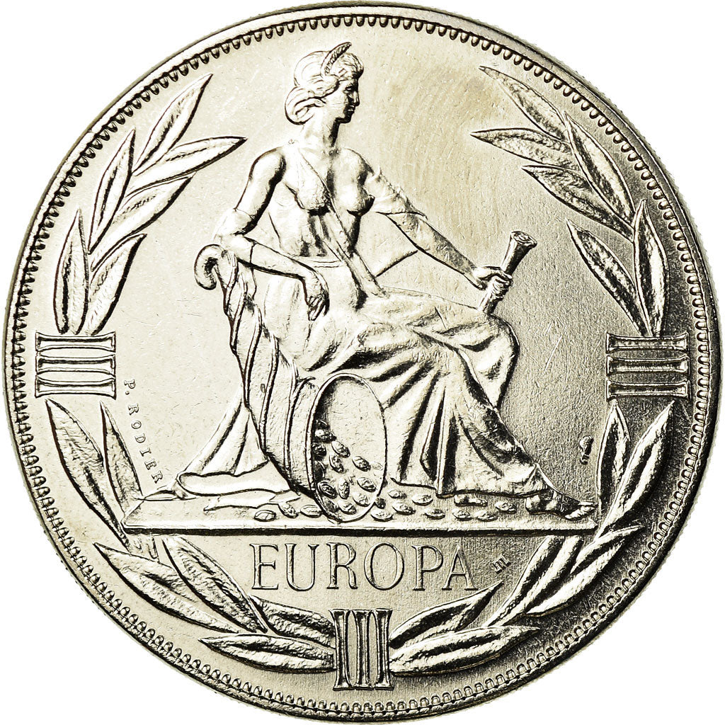 Francja, Medal, Ecu Europa, Europe Assise, 1984, Rodier, MS(65-70)