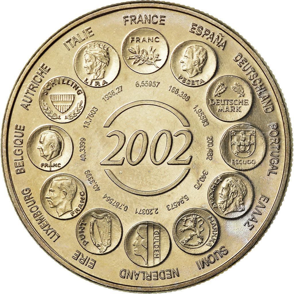 Frankrijk, Medaille, Naissance de l'Euro Fiduciaire, 2002, FDC, Copper-nickel